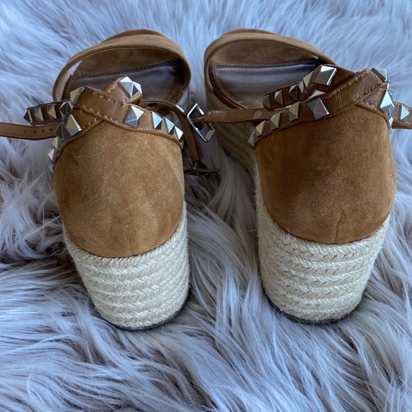 Marc Fisher Jazlyn Espadrille Strappy Studded Wrap Wedge Heel Sandals 8 - Picture 9 of 10